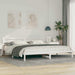 Sengestamme med hodegjerde Hvit 180 x 200 cm Massiv furu