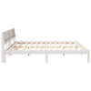 Sengestamme med LED -stripelys Hvit 180 x 200 cm Heltre furu