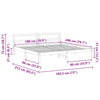 Sengestamme med LED -stripelys Hvit 180 x 200 cm Heltre furu
