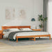 Sengestamme med hodegjerde Vokset Brun 180 x 200 cm Massiv furu