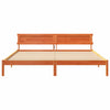Sengestamme med hodegjerde Voksbrun 180 x 200 cm Heltre furu