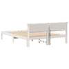 Sengestamme med LED -stripelys Hvit 150 x 200 cm Heltre furu
