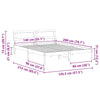 Sengestamme med LED -stripelys Brun 140 x 200 cm Heltre furu