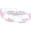 Sengestamme med LED -stripelys Brun 120 x 200 cm Heltre furu