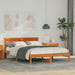 Sengestamme med hodegjerde Vokset Brun 140 x 190 cm Massiv furu