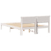 Sengestamme med LED -stripelys Hvit 120 x 190 cm Heltre furu