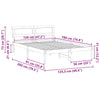 Sengestamme med LED -stripelys Hvit 120 x 190 cm Heltre furu