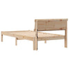 Sengestamme med LED -stripelys Brun 80 x 200 cm Heltre furu