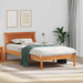 Sengestamme med hodegjerde Vokset Brun 90 x 190 cm Massiv furu
