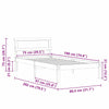 Sengestamme med LED -stripelys Voksbrun 75 x 190 cm Heltre furu