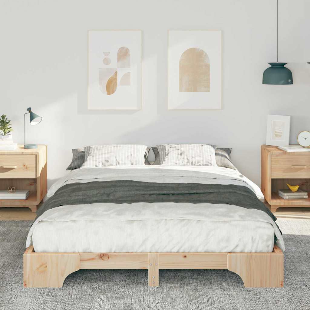 Sengestamme Brun 140 x 210 cm Massiv furu