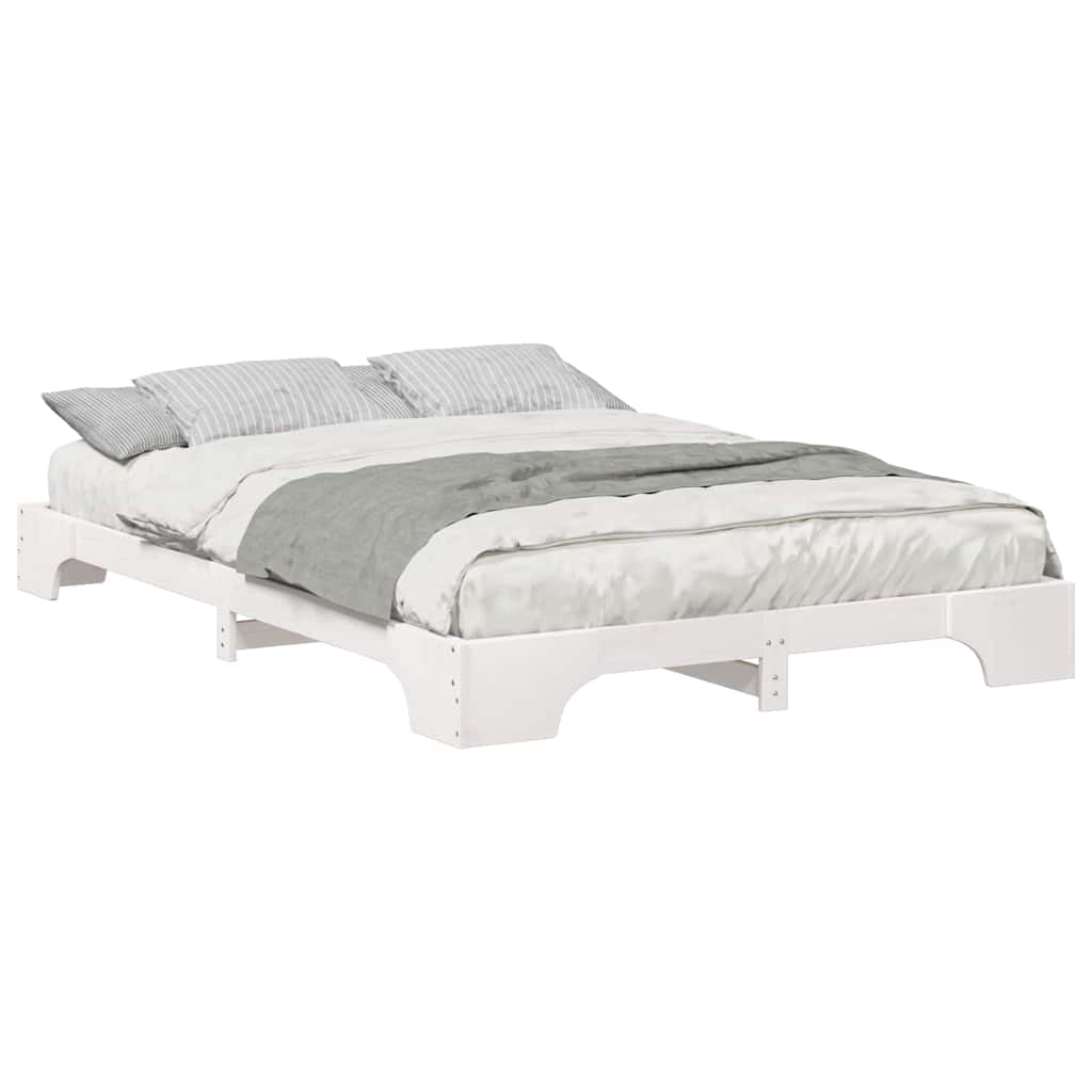 Sengestamme Hvit 140 x 210 cm Massiv furu