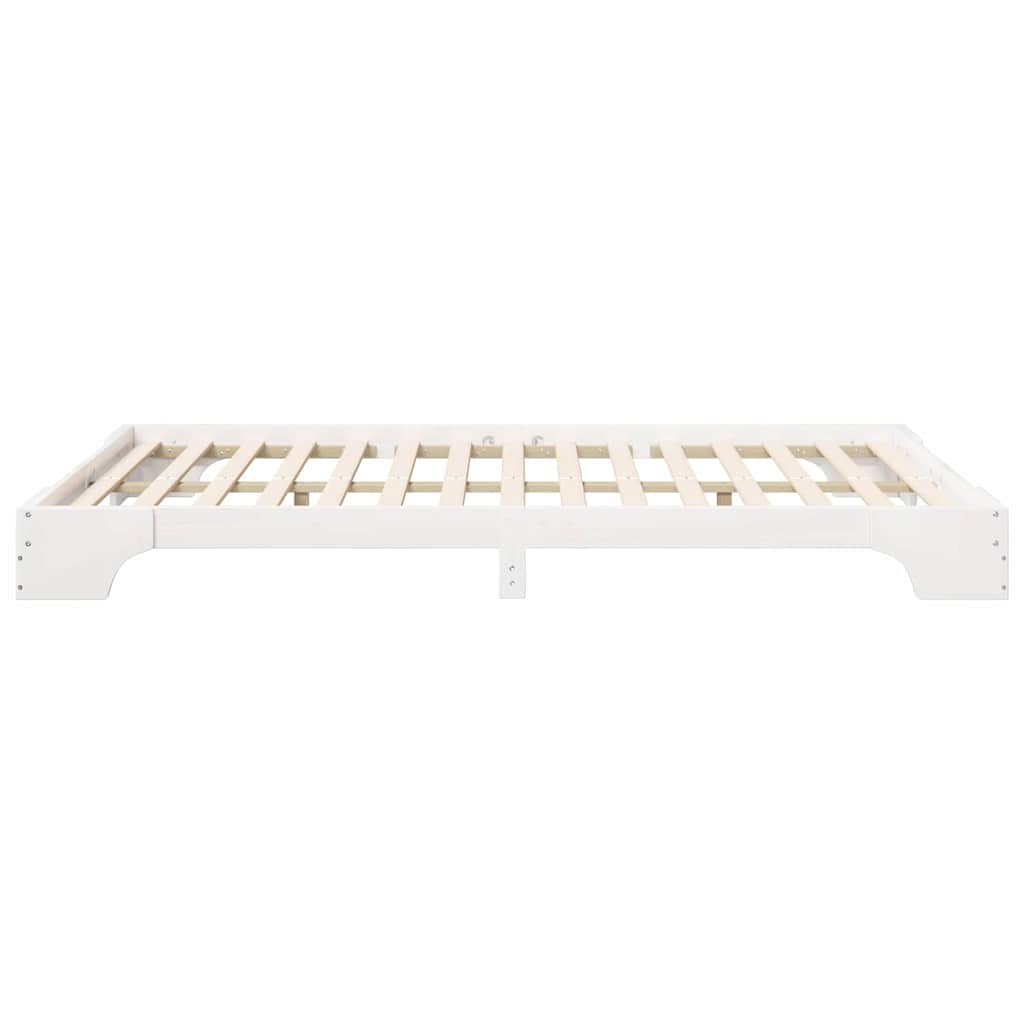 Sengestamme Hvit 140 x 210 cm Massiv furu