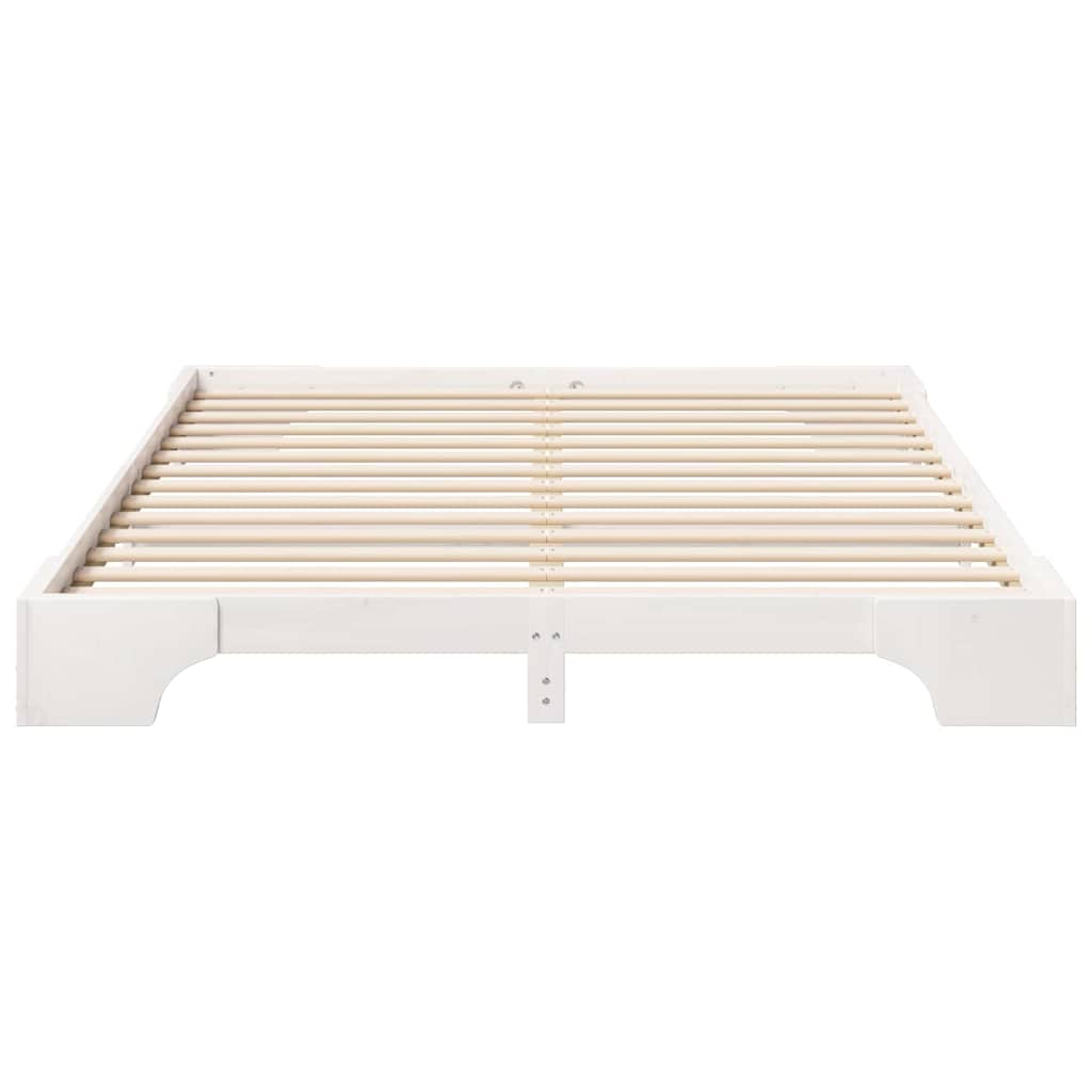 Sengestamme Hvit 160 x 210 cm Massiv furu