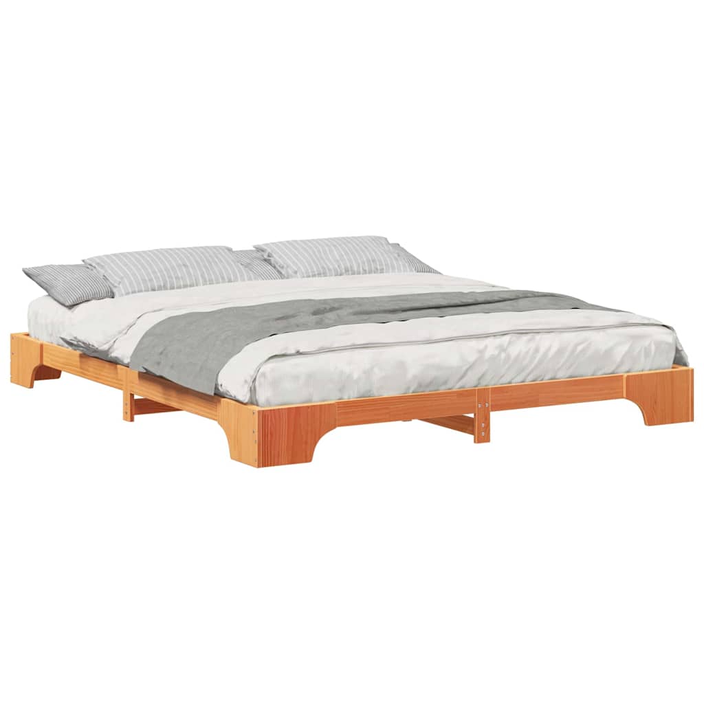 Sengestamme Brun 180 x 210 cm Massiv furu