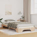 Gulvbedramme med lagring Brun 90 x 220 cm Heltre furu