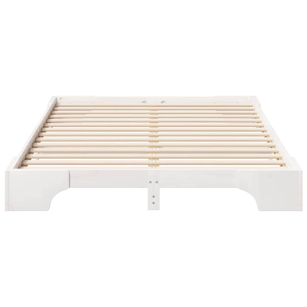 Sengestamme Hvit 140 x 220 cm Massiv furu