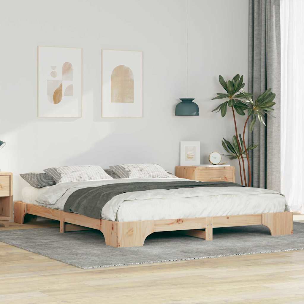Sengestamme Brun 160 x 220 cm Massiv furu