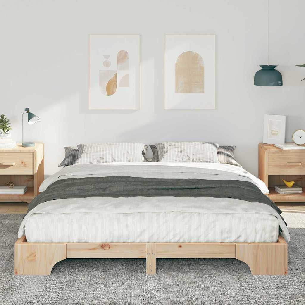 Sengestamme Brun 160 x 220 cm Massiv furu