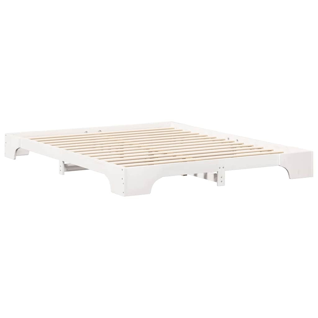 Sengestamme Hvit 160 x 220 cm Massiv furu