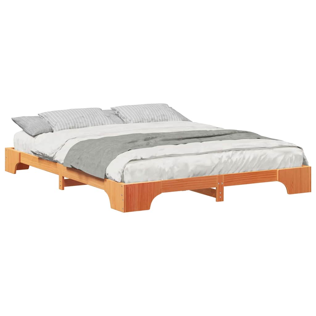 Sengestamme Brun 160 x 220 cm Massiv furu