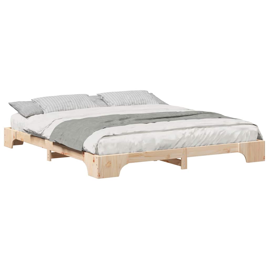 Sengestamme Brun 180 x 220 cm Massiv furu