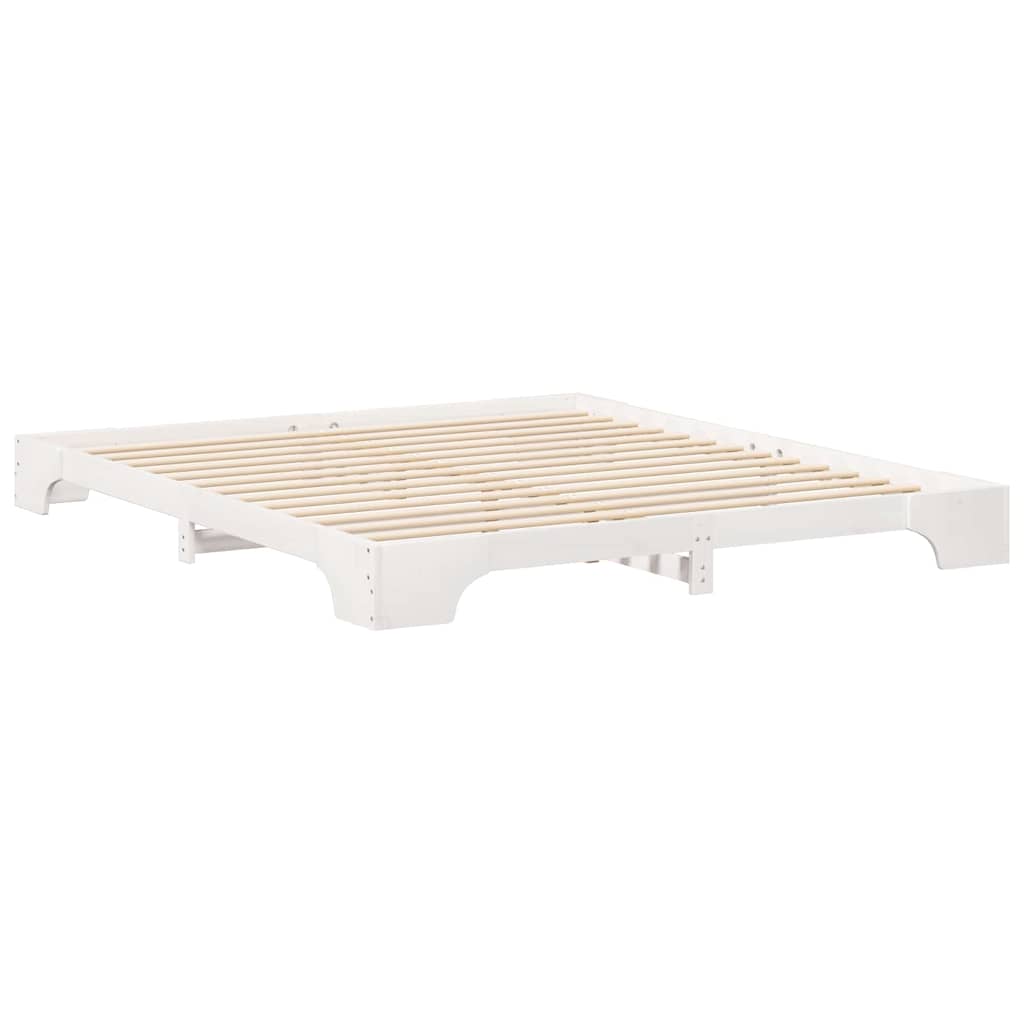 Sengestamme Hvit 180 x 220 cm Massiv furu