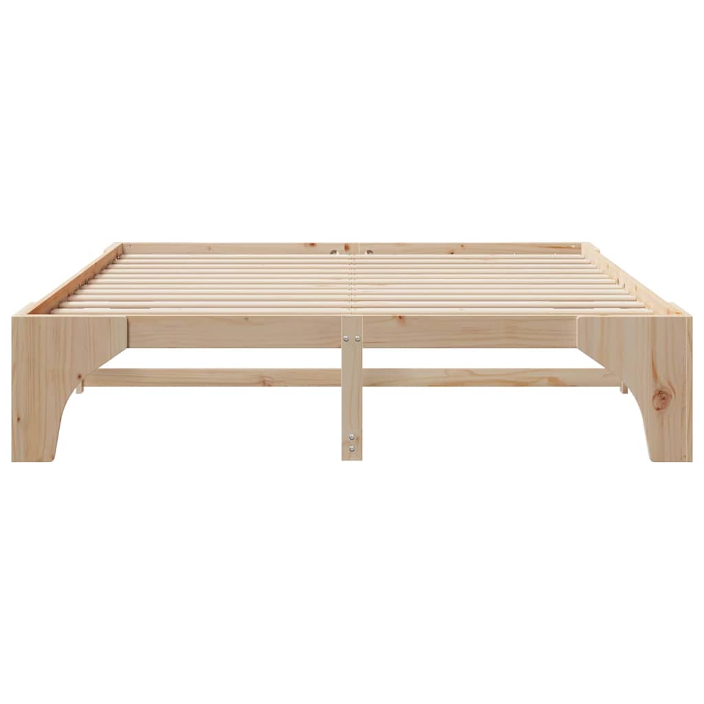 Sengestamme Brun 200 x 200 cm Massiv furu
