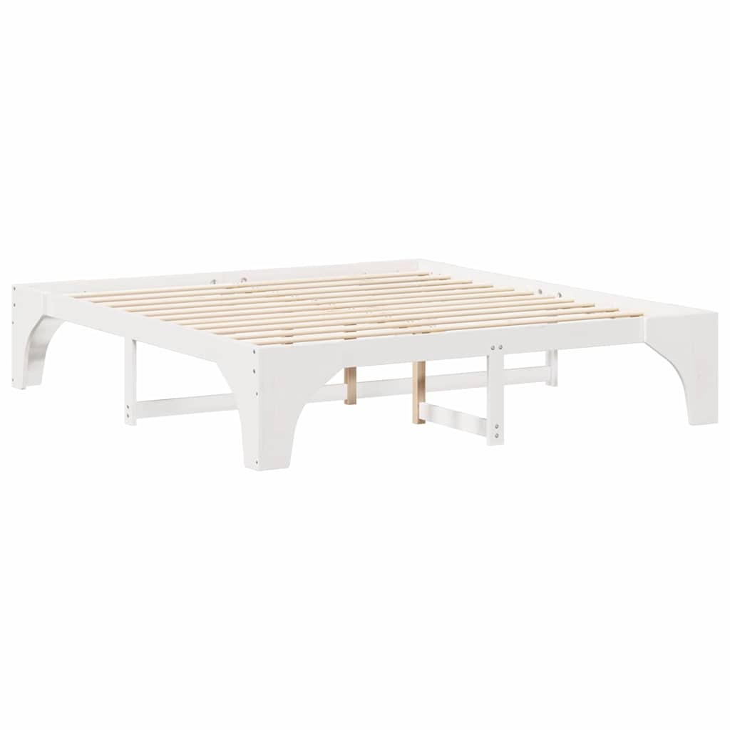 Sengestamme Hvit 200 x 200 cm Massiv furu