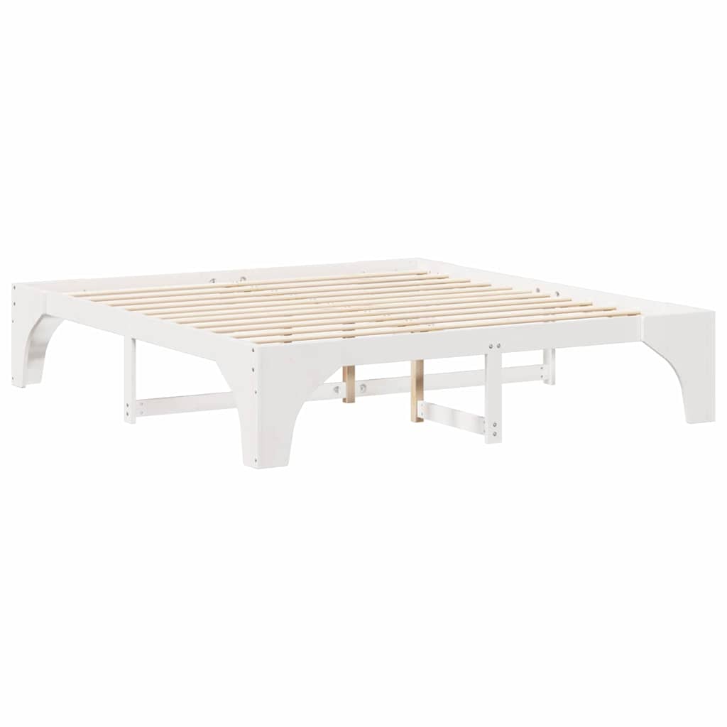 Sengestamme Hvit 200 x 200 cm Massiv furu