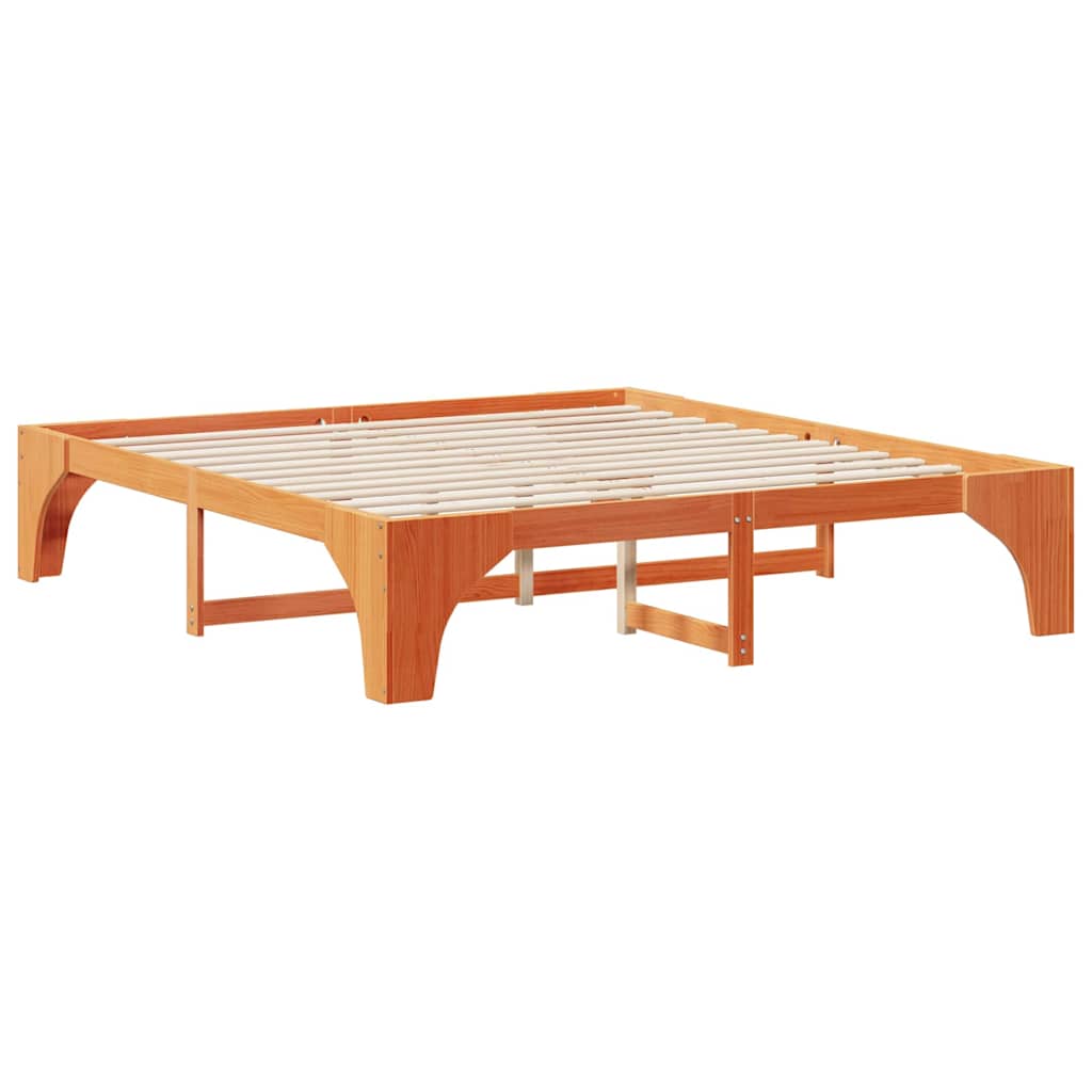 Sengestamme Brun 200 x 200 cm Massiv furu