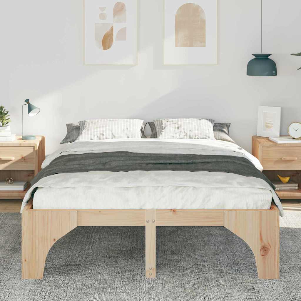 Sengestamme Brun 150 x 200 cm Massiv furu