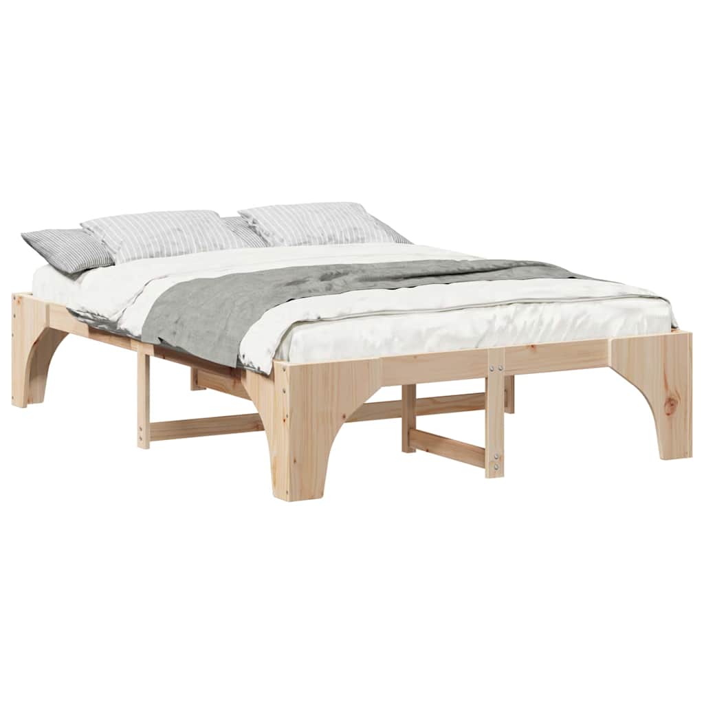 Sengestamme Brun 150 x 200 cm Massiv furu
