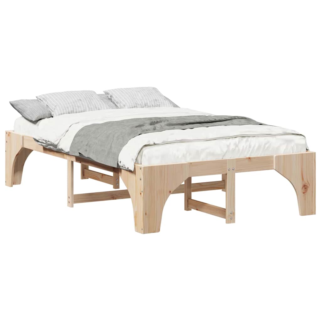 Sengestamme Brun 140 x 190 cm Massiv furu
