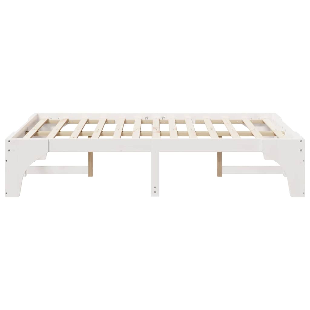 Sengestamme Hvit 140 x 190 cm Massiv furu