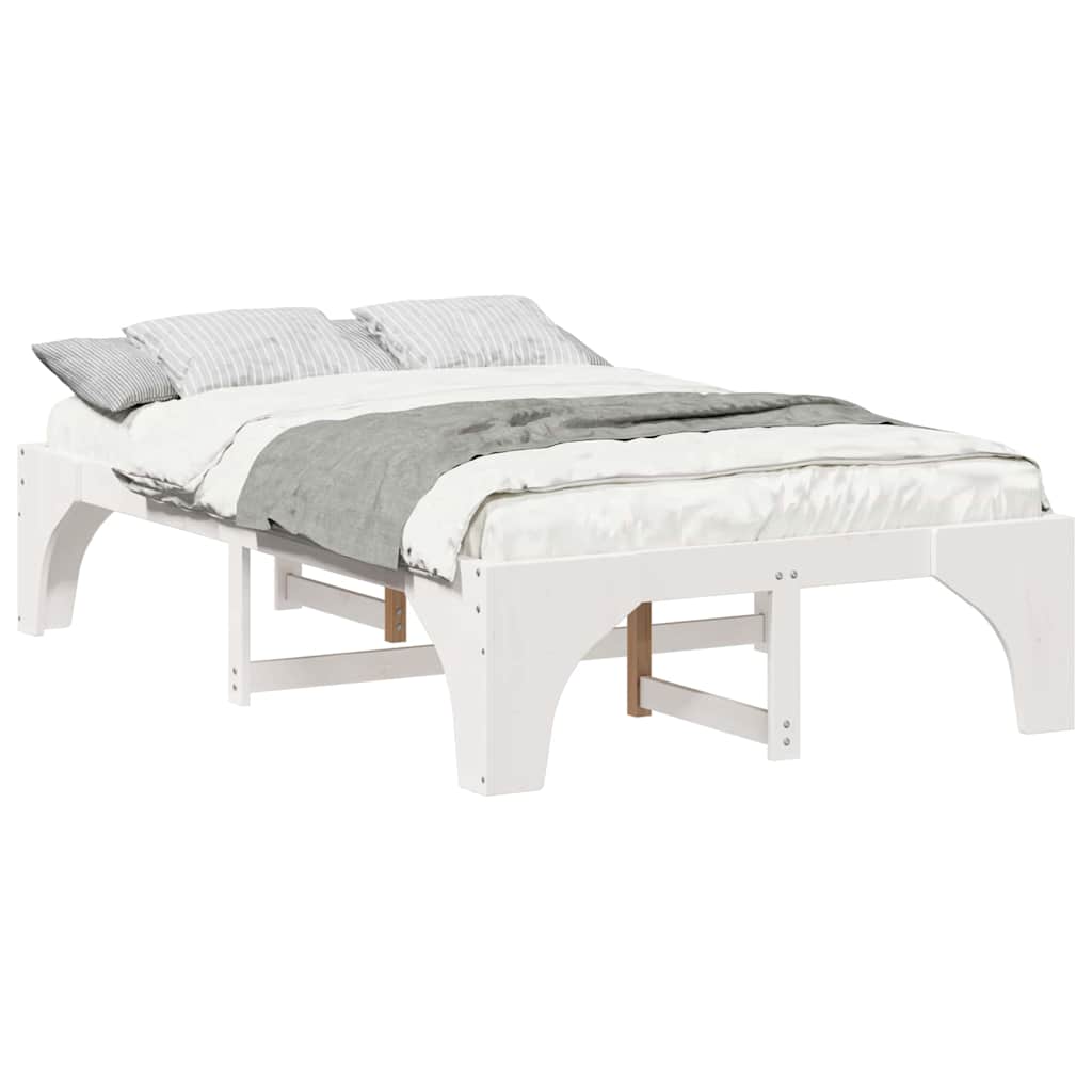 Sengestamme Hvit 120 x 190 cm Massiv furu
