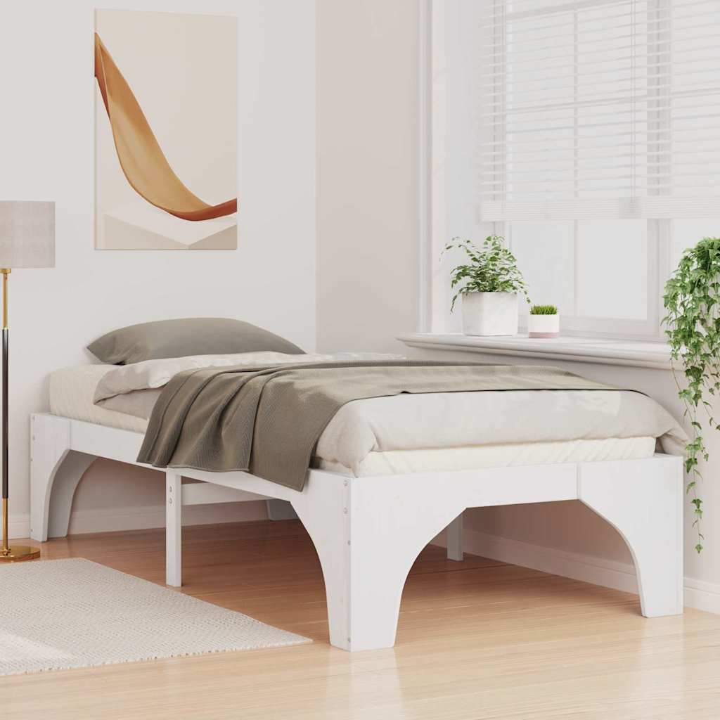 Sengestamme Hvit 90 x 190 cm Massiv furu