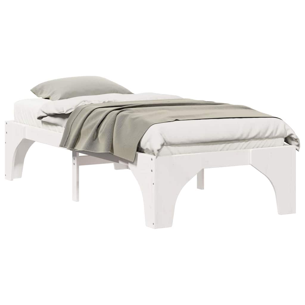 Sengestamme Hvit 90 x 190 cm Massiv furu