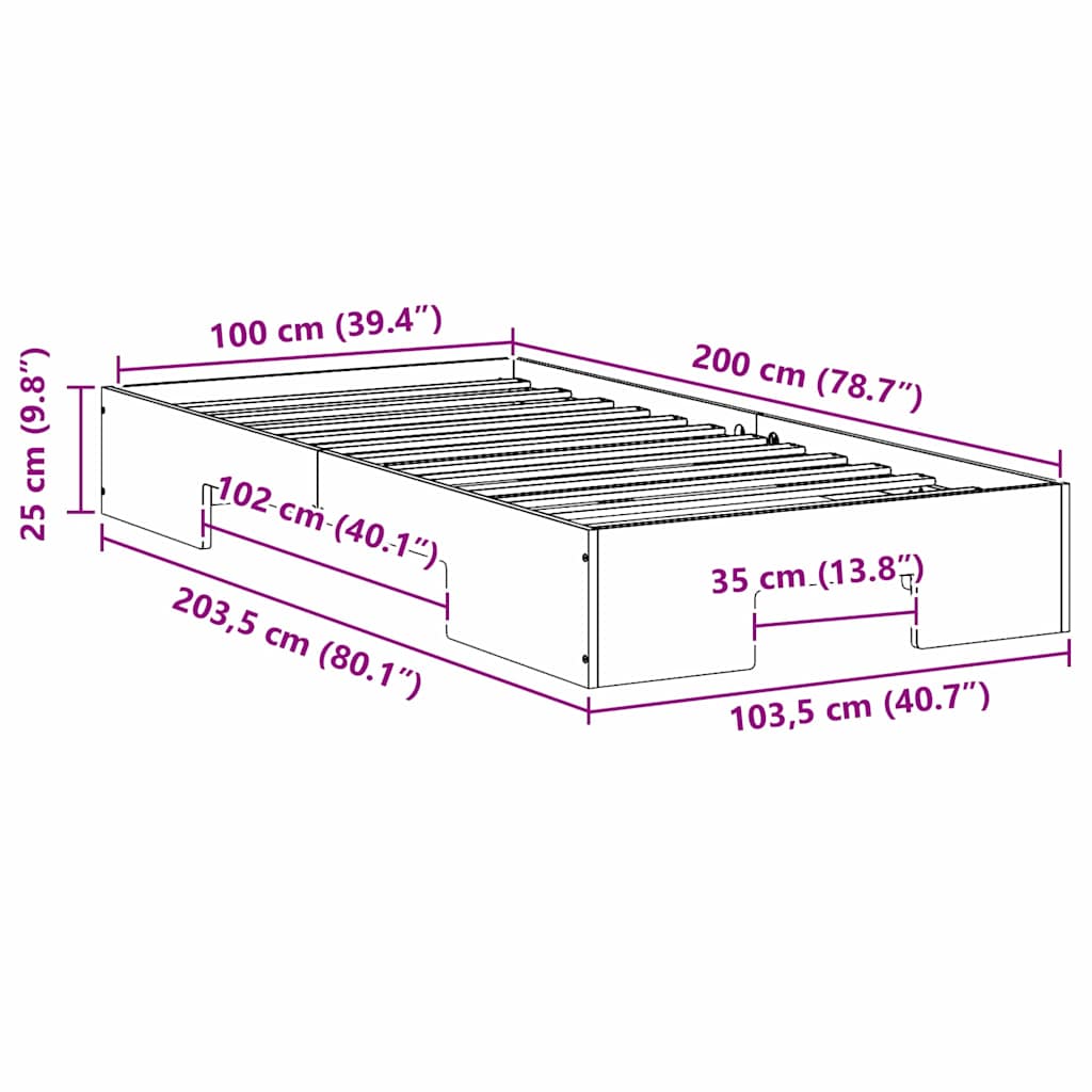 Sengestamme Brun 100 x 200 cm