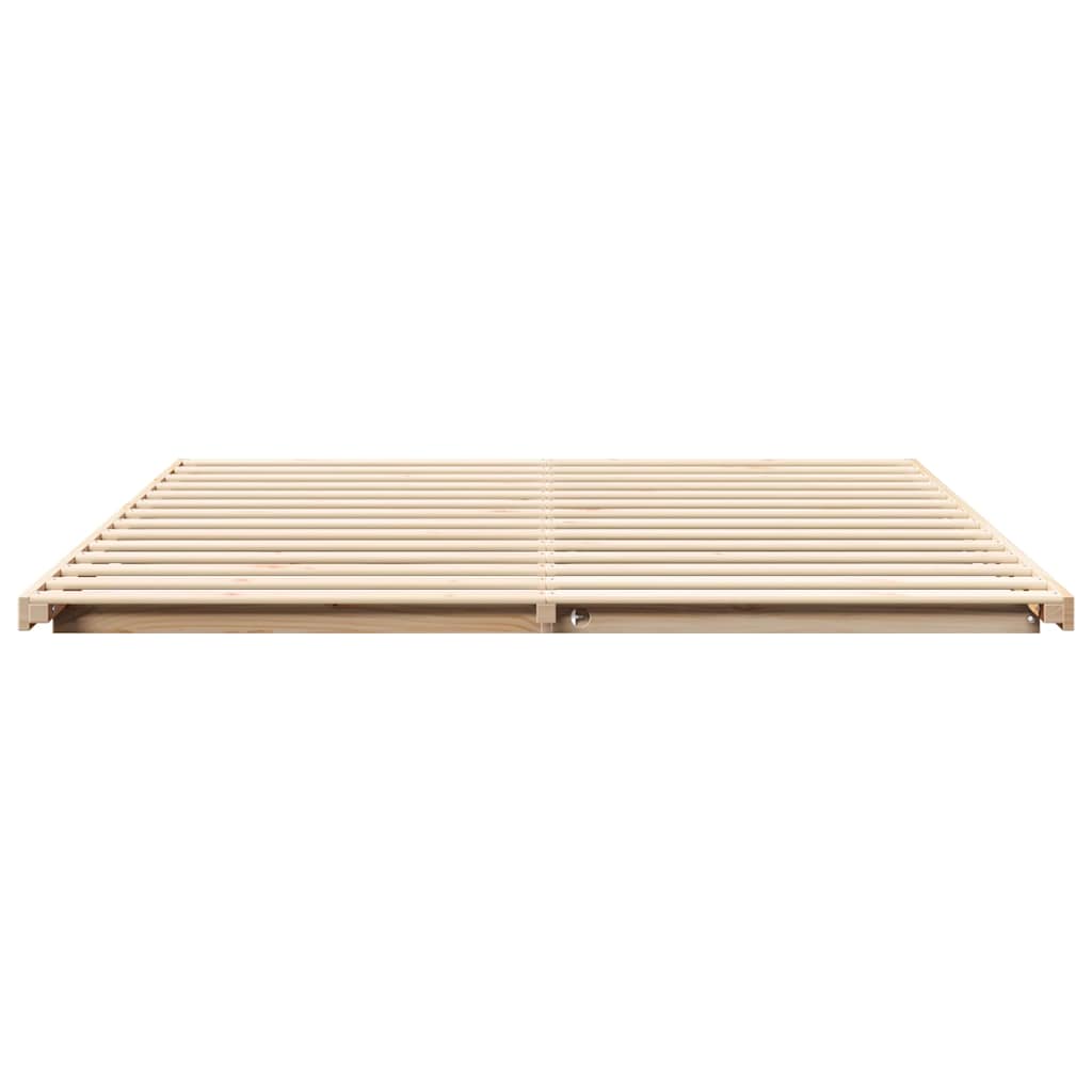Gulvbedramme Brun 200 x 200 cm Heltre furu