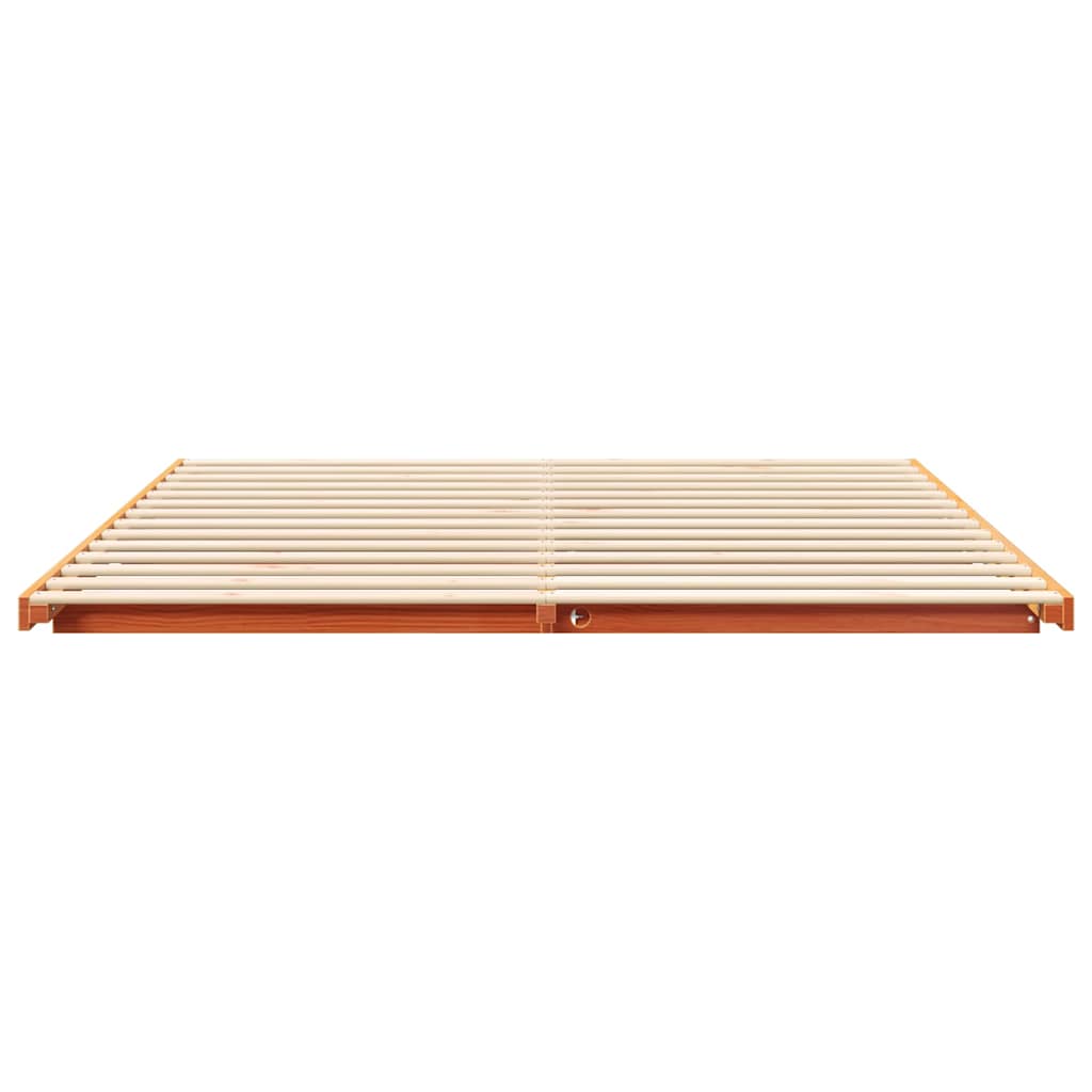 Gulvbedramme Voksbrun 200 x 200 cm Heltre furu