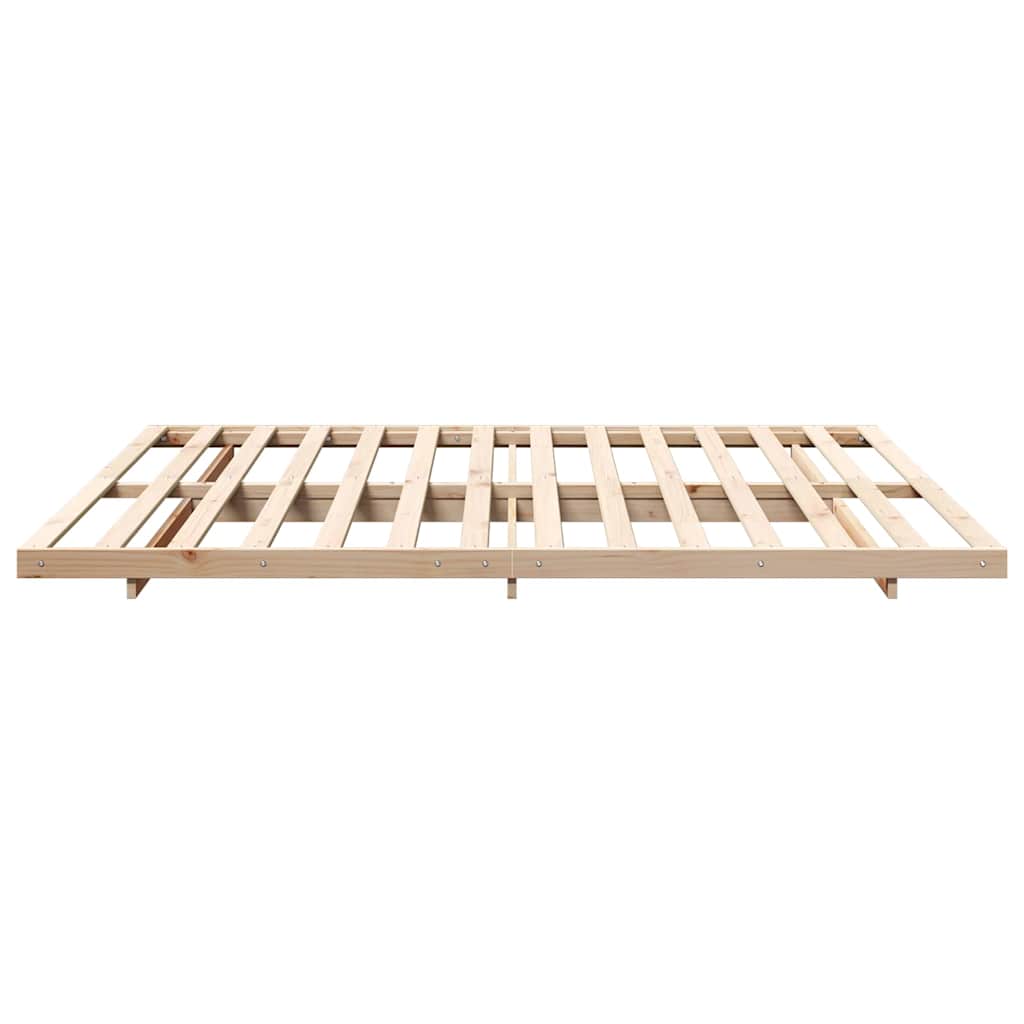 Gulvbedramme Brun 180 x 200 cm Heltre furu