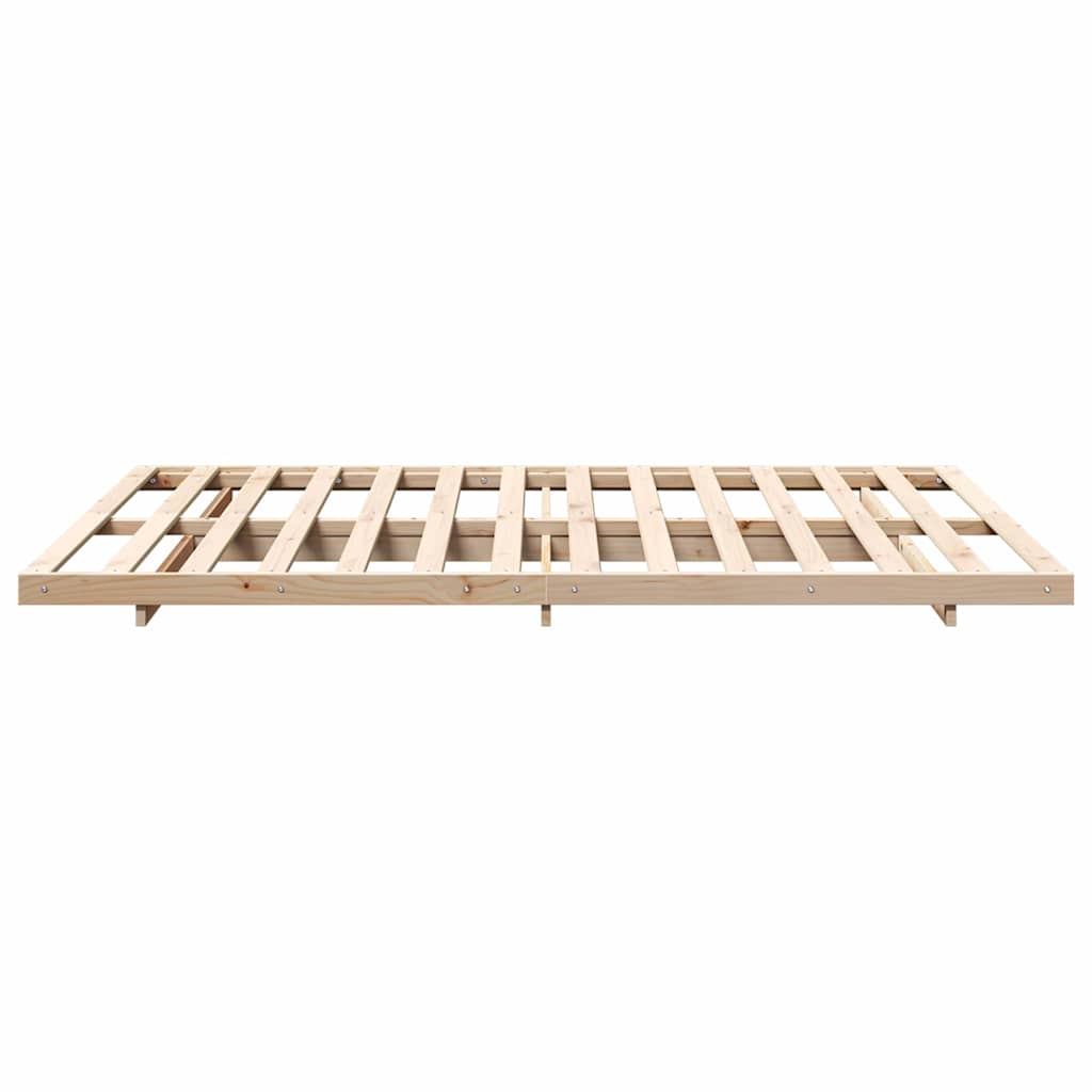 Gulvbedramme Brun 160 x 200 cm Heltre furu