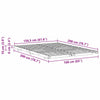 Gulvbedramme Brun 160 x 200 cm Heltre furu