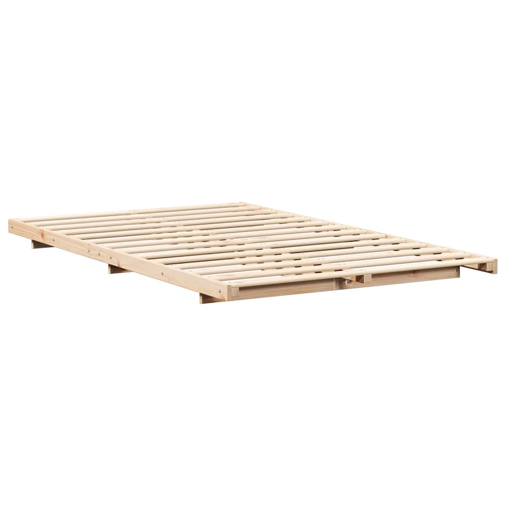 Gulvbedramme Brun 120 x 200 cm Heltre furu