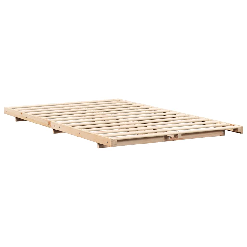 Gulvbedramme Brun 120 x 200 cm Heltre furu