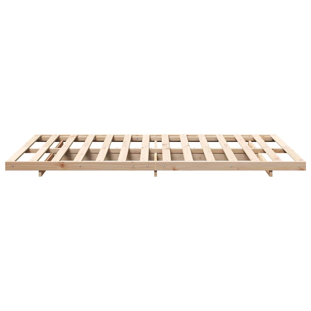 Gulvbedramme Brun 120 x 200 cm Heltre furu