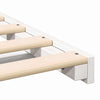 Gulvbedramme Hvit 120 x 200 cm Heltre furu