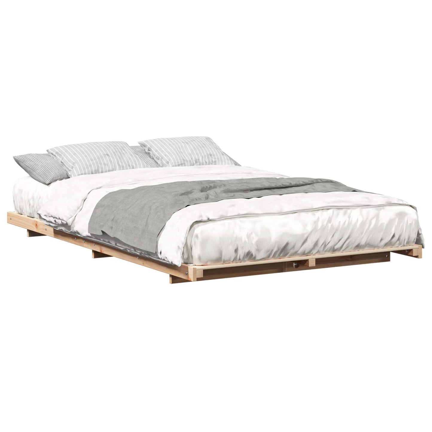 Sengestamme Brun 135 x 190 cm Massiv furu