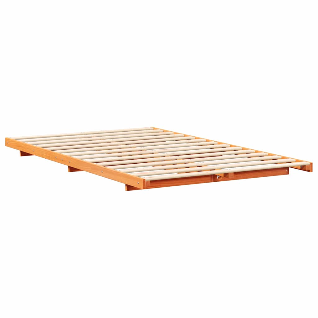 Sengestamme Vokset Brun 135 x 190 cm Massiv furu